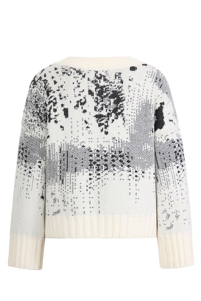 Pullover mit Favela-Motiv, off-white