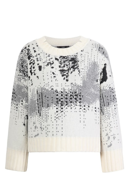 Pullover mit Favela-Motiv, off-white